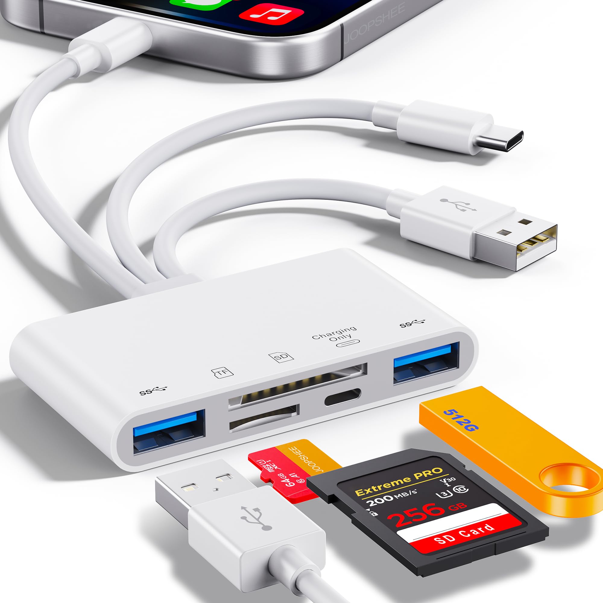 Amazon.co.jp: 5 in 1のメモリーカードを読み取り/USB OTGアダプタ/SD