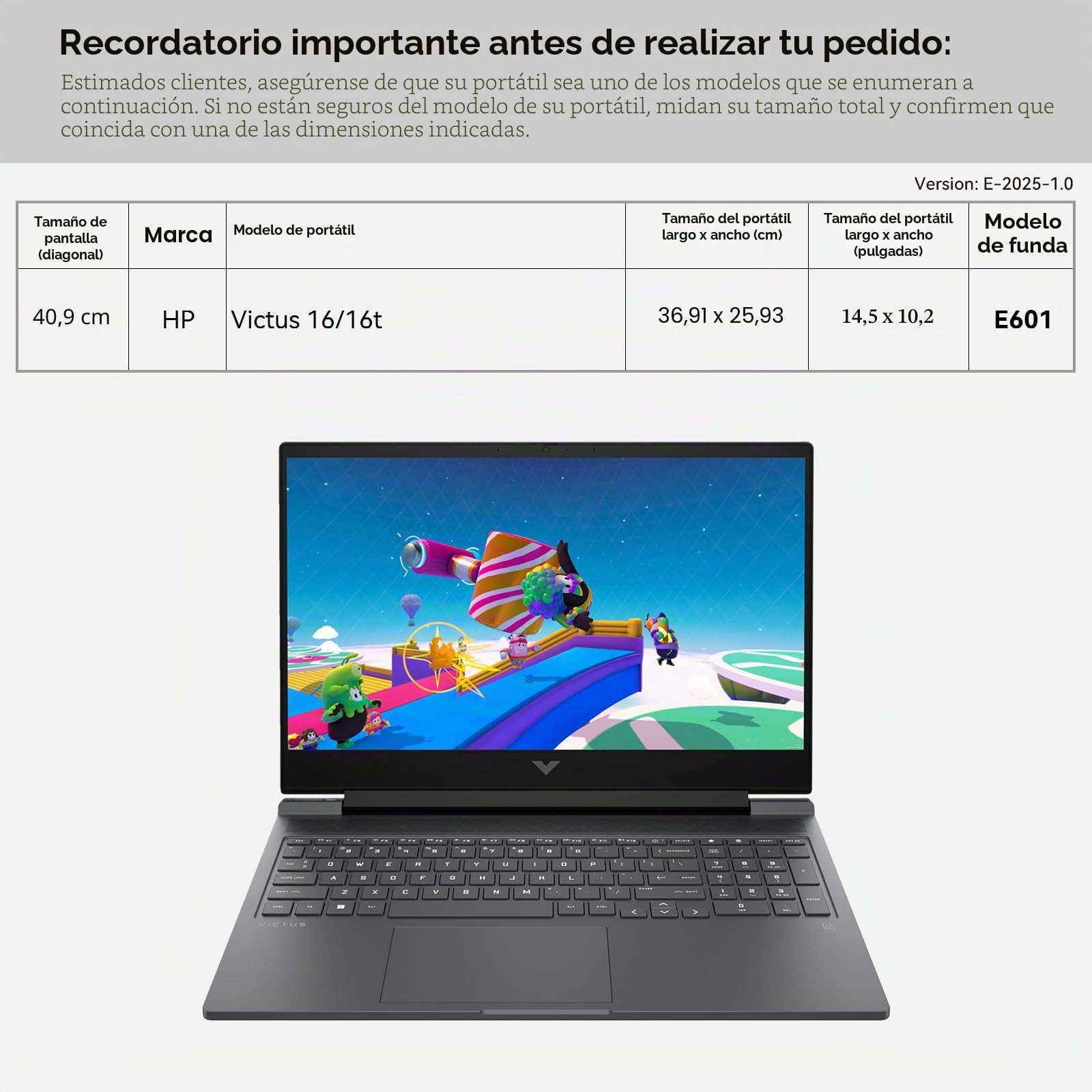 Smatree 16 Pulgadas Funda de portátil para 16,1 Pulgadas HP OMEN Gaming Laptop 16z/16t/16, para HP Victus Gaming Laptop 16t/16, Funda Protectora de portátil con Bolsillo para Accesorios (E601)
