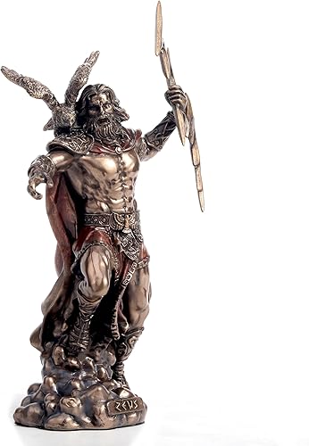 Miniatura 7 de Veronese Design Zeus - Figura de escultura con acabado de bronce de resina fundida en frío de 7 12 pulgadas