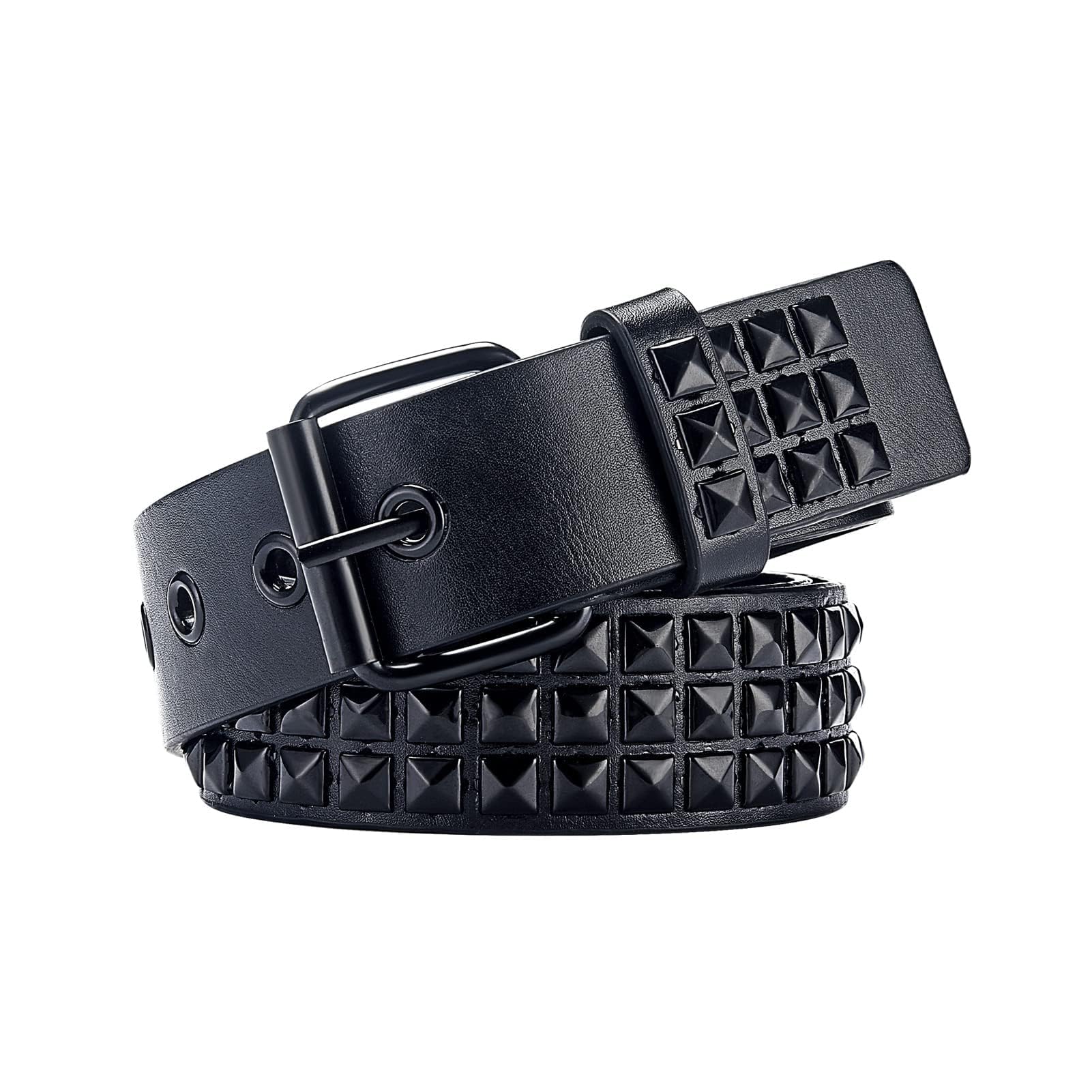 Sponsored Ad - Studded Belt, Metal Punk Rock Rivet belt with Bright Pyramid Studded for Women Men