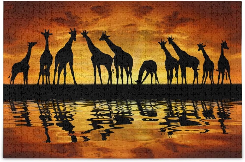 African Animal Giraffe Jigsaw Puzzles for Adults 500 Pieces