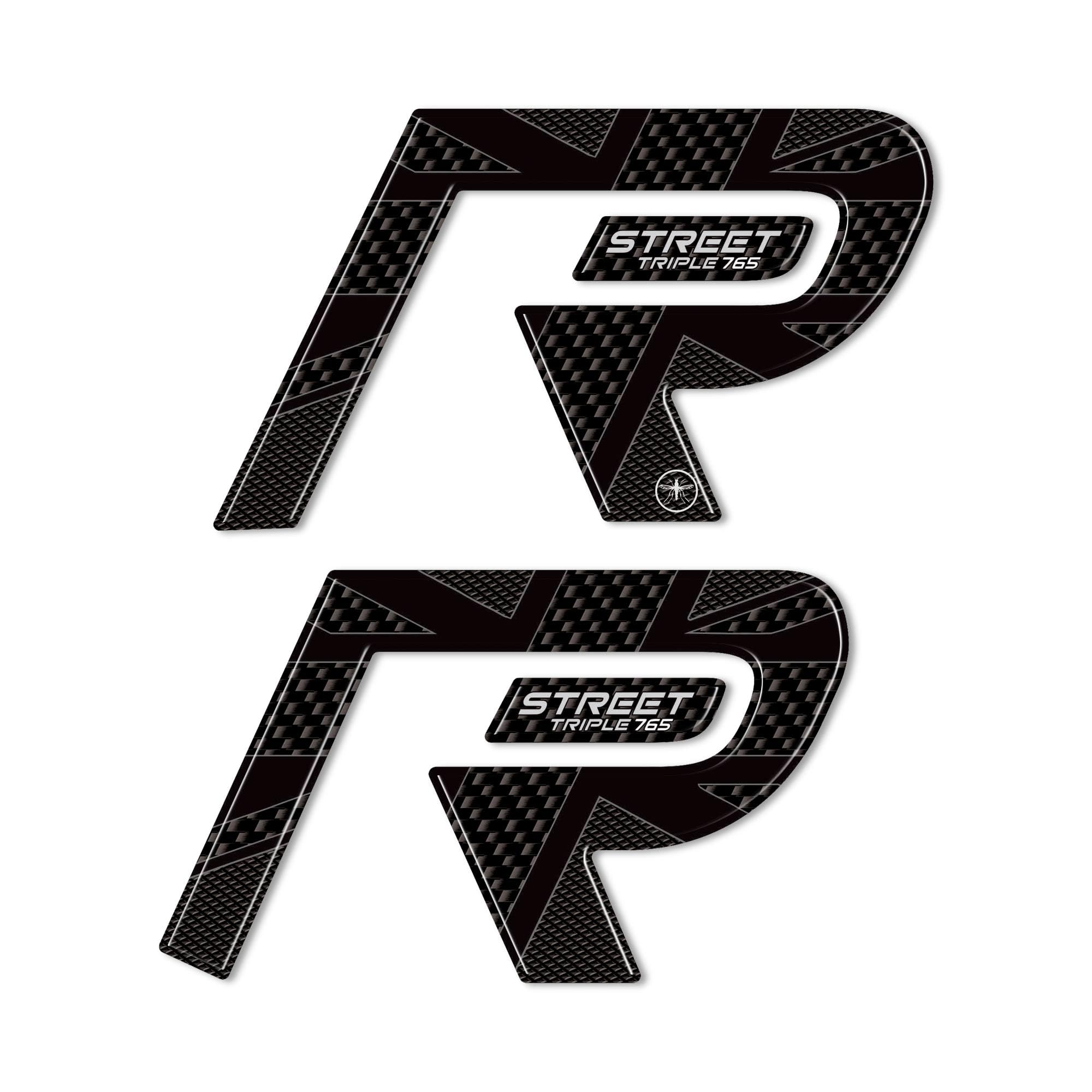 labelbike - 3D Tank Pad Stickers Decorations and Protections of Motorcycle Tank Compatible with Triumph Street Triple 765 R 2024