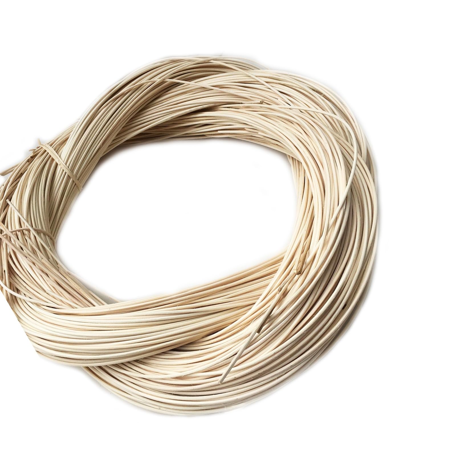Hwanqiu One Color 1.5Mm Natural Rattan Cane For Basket Weaving, 250G Natural Round Rattan Wicker Webbing Repairing Roll, Natural Rattan Reed Diy Repair Material Sheet For Chair Furniture Repair And Home Garden Decor(1.