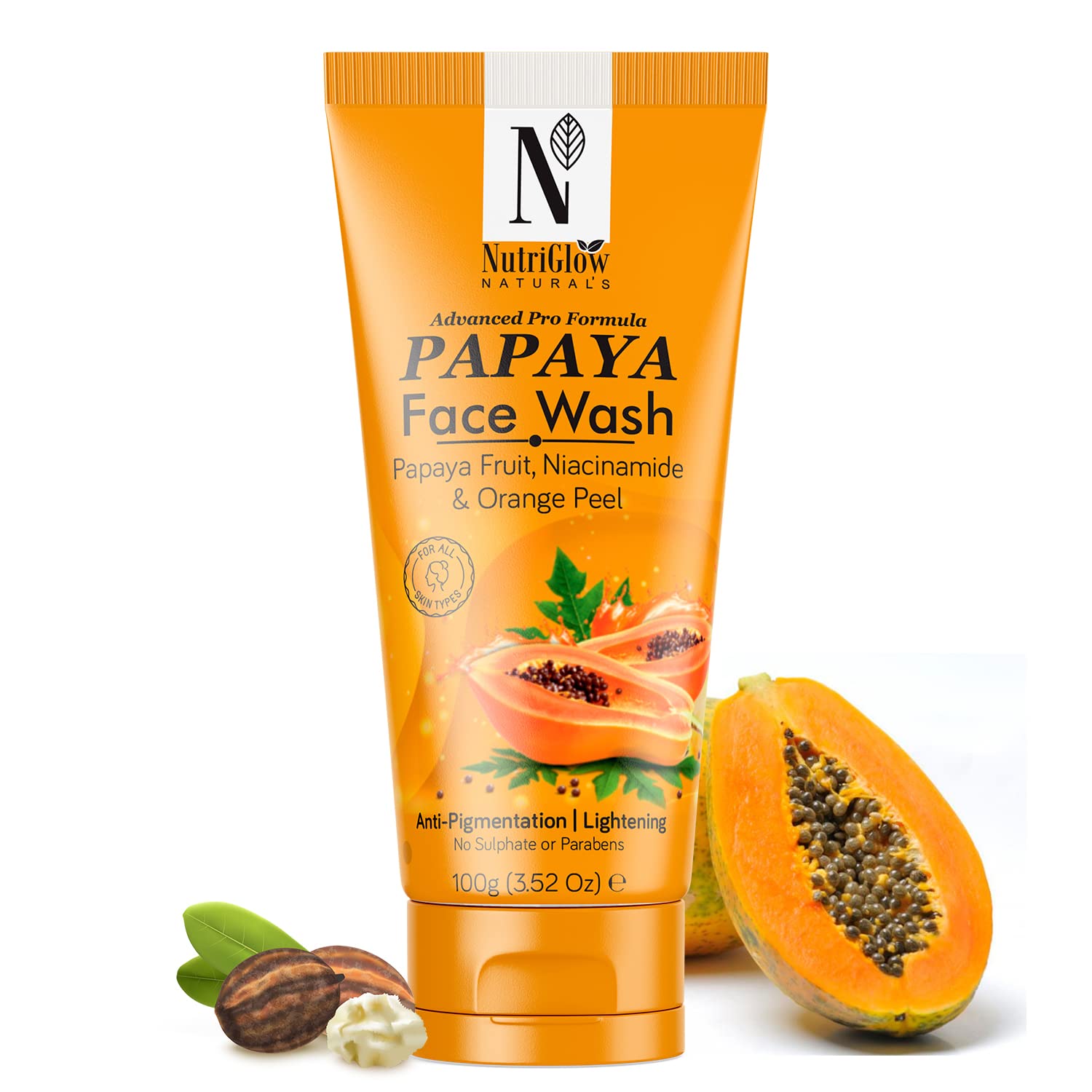NUTRIGLOWNATURAL'S Advanced Pro Formula Papaya for Skin Brightening & Tan Removal Face Wash (100 g)