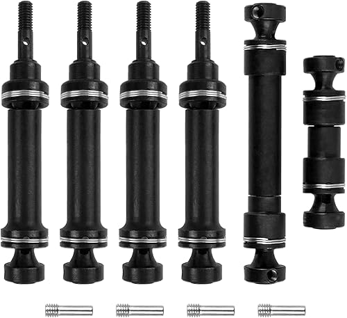 6 piezas de acero duro delantero trasero eje de transmisión central compatible con 1/16 Traxxas E-Revo Erevo Summit Slash 4WD RC piezas de