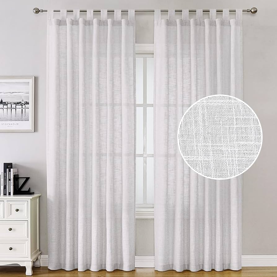 ゆりるஐ⋆*ナチュラルホワイトリネンカーテン Amazon