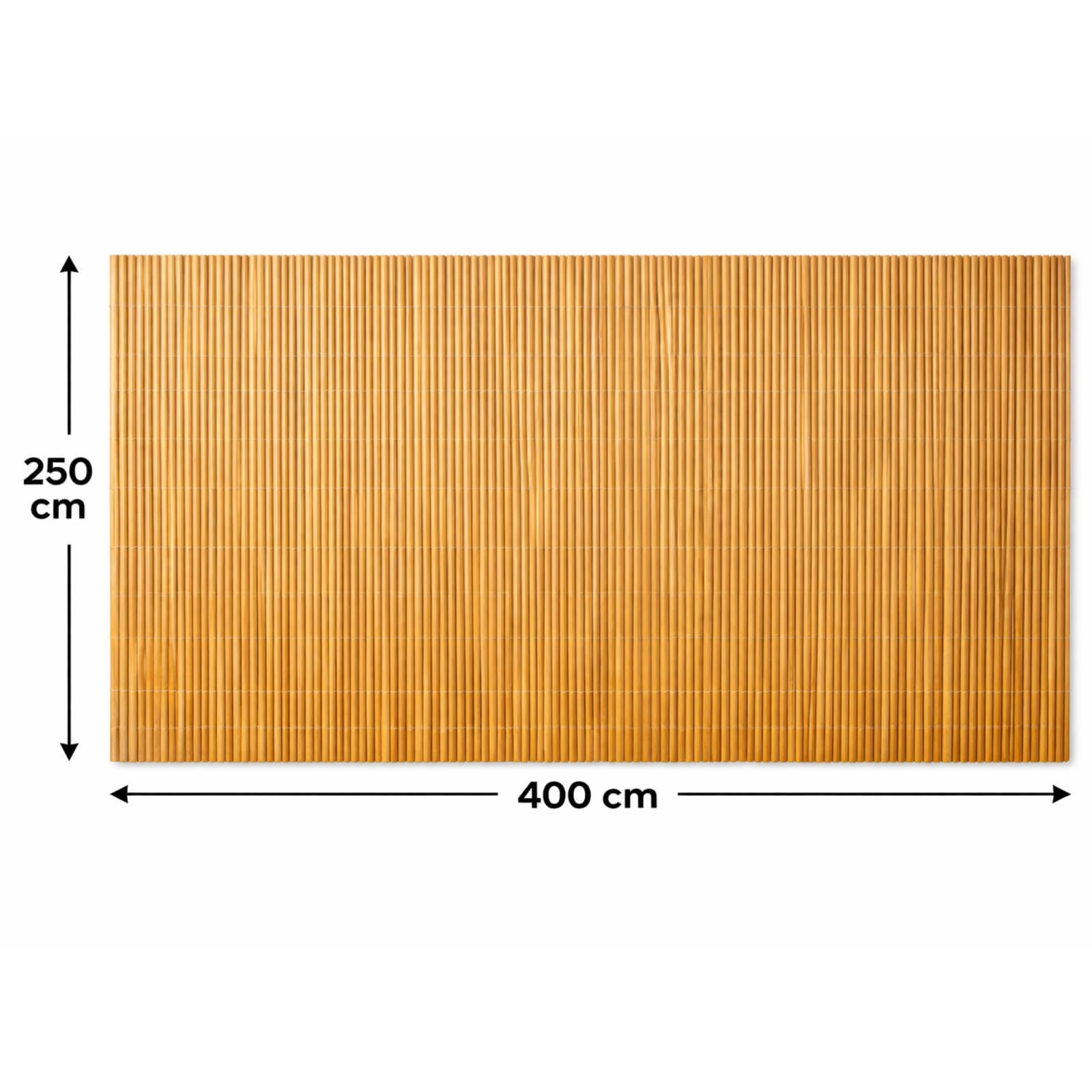 Arella in Bamboo Naturale, In Canne Frangivista per Giardino, Balcone,Piscina e Terrazzo, Cannette 4-5 mm, Filo in Nylon,Stuoia Ombreggiante (2,5x4 mt)