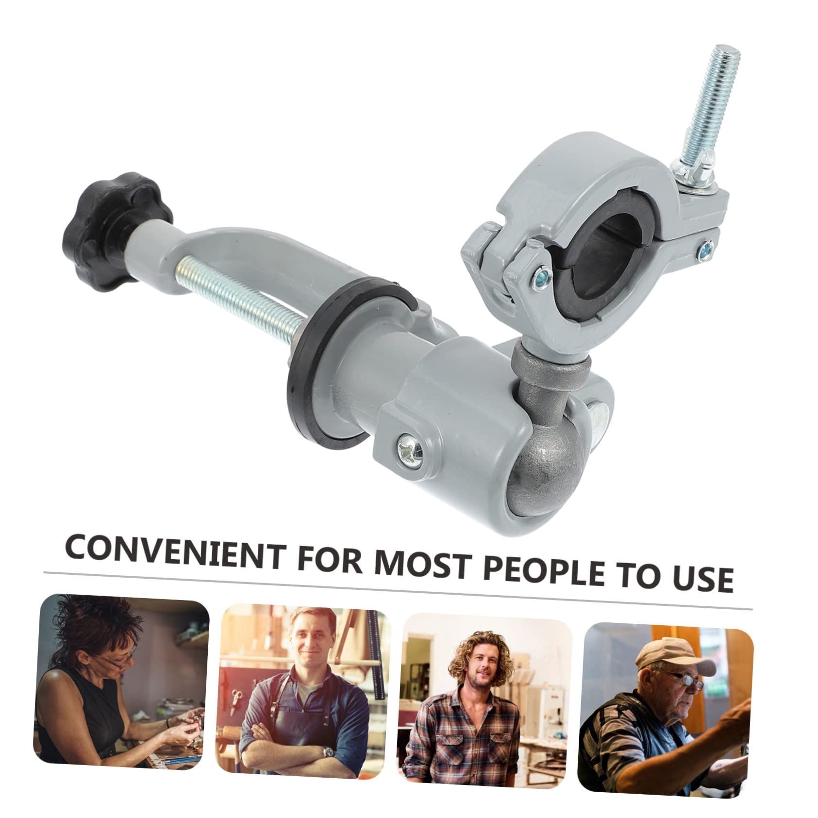 SEWACC 1Pc Mini Multi Directional Bench Vise Rotating Work Vise for Projects Durable Silver Finish Home Bench Vise