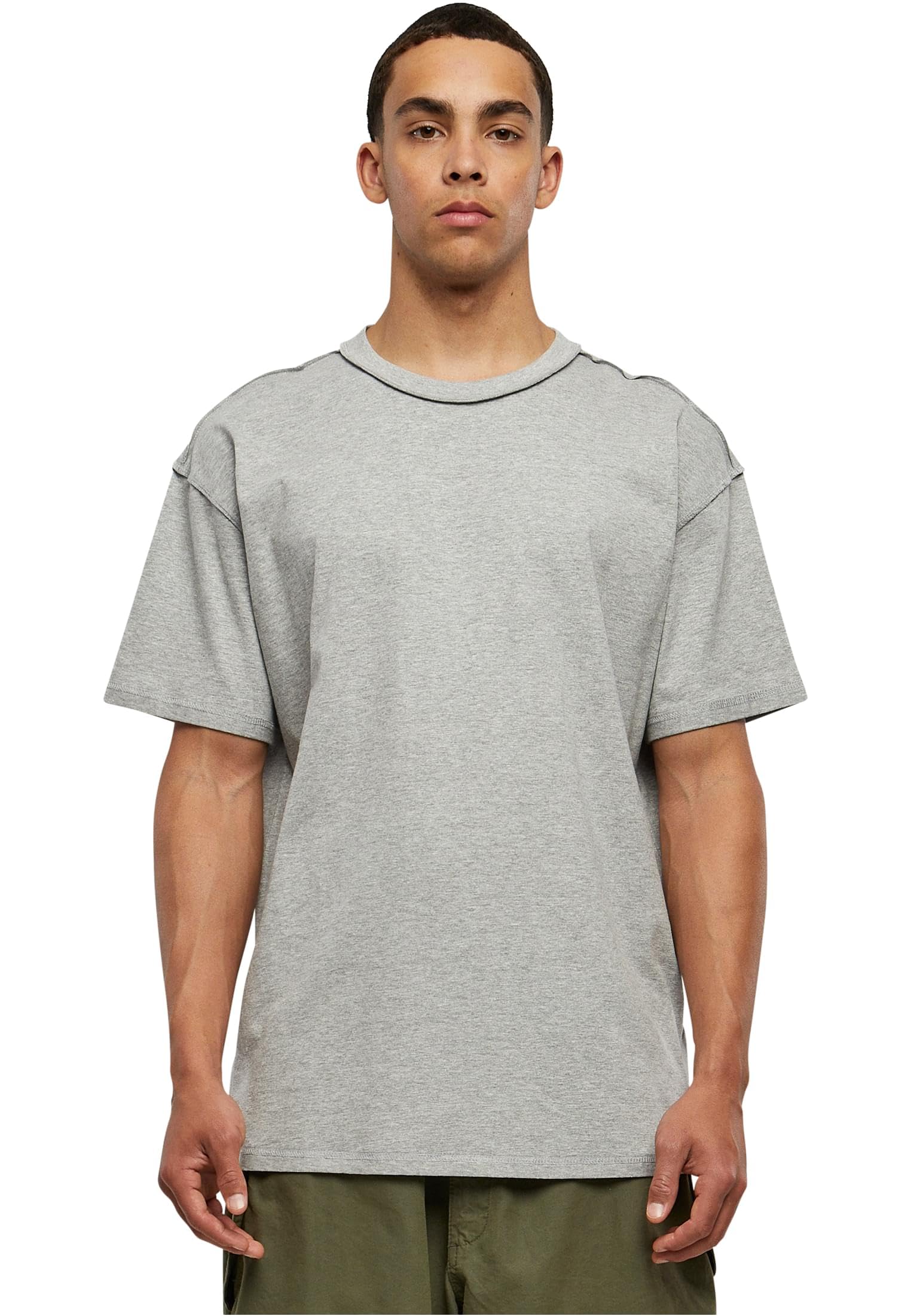 Urban Classics Men's Oversized Inside-Out tee, Gray, XXL