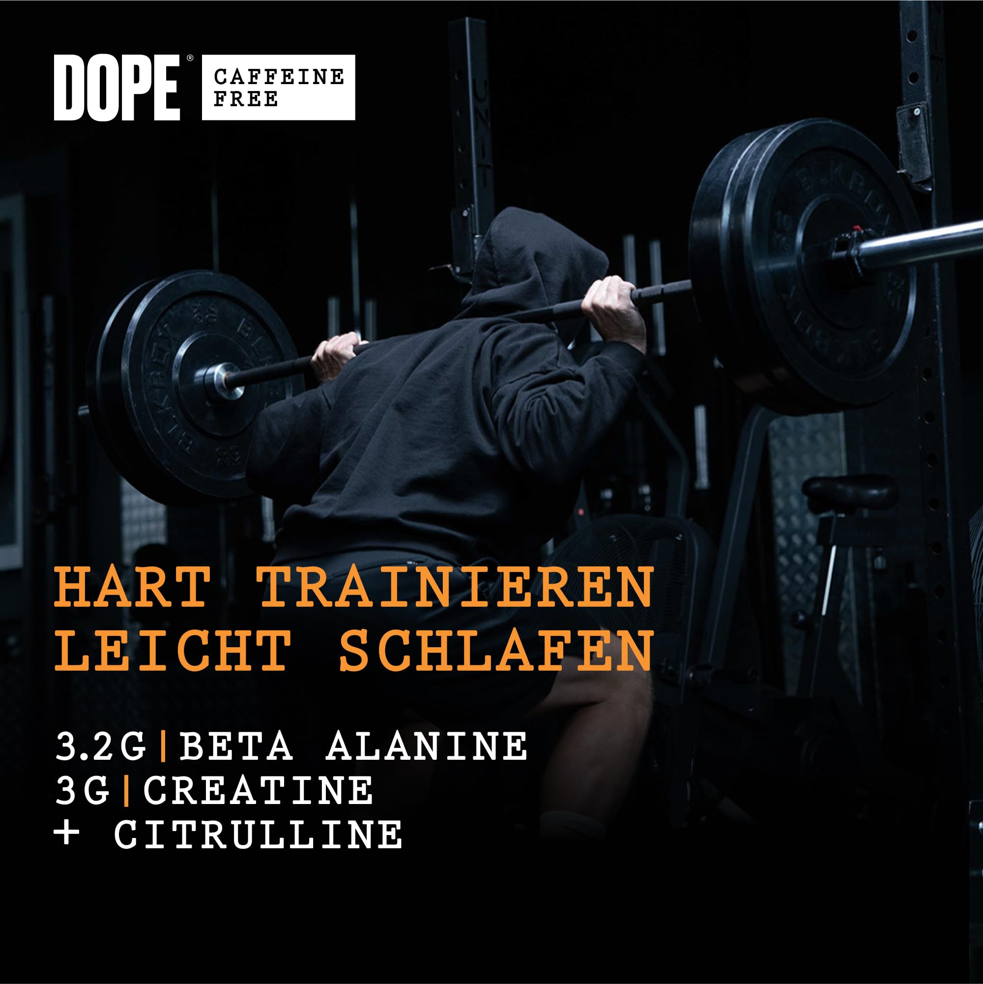 Dope Koffeinfreies Pre-Workout Pulver | Fruit Punch | 510g | 30 Portionen | Stimulanzien-frei | 3,2g Beta Alanin | 3g Kreatin | Citrullin & AAKG | Mit Himalaya-Kristallsalz aus Punjab, Pakistan