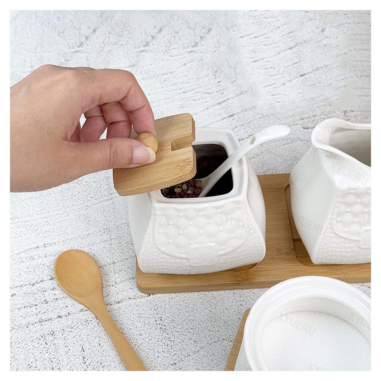 Set di zuccheriera e brocca in ceramica, stile vintage, per latte e tè, per casa e ospitalità, include zuccheriera con coperchio per servire il caffè