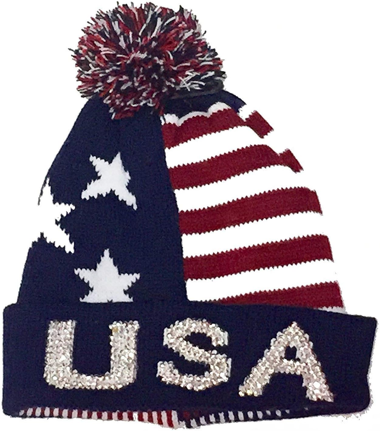 Skiweb Stars Pom Beanie Blue