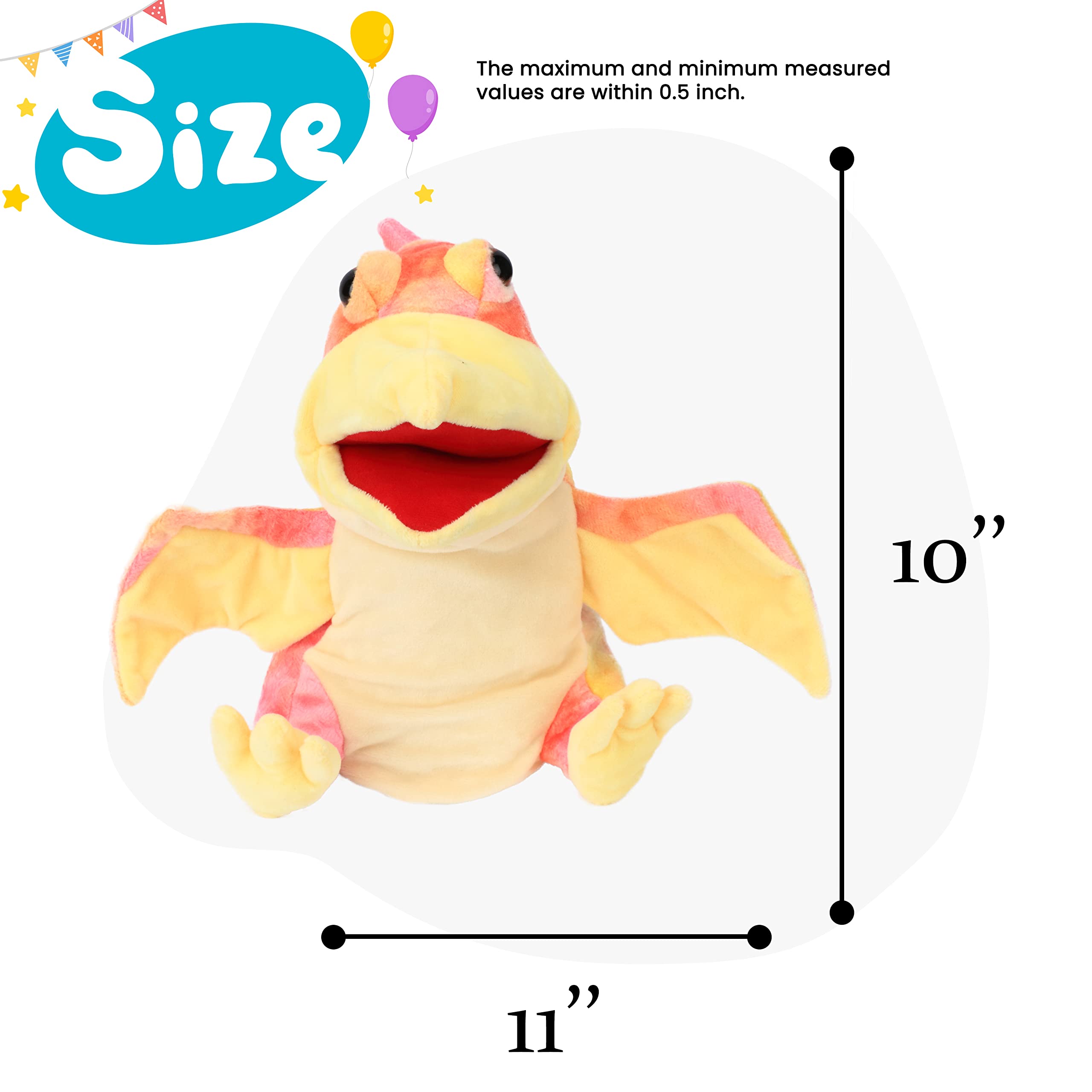 Dinosaurier Handpuppen Spielzeug mit Tiermotiv Pterosaurus, Rollenspiel, Rollenspiel, Geschichtenerzählen, Vorschullehre (Pterosaurus)