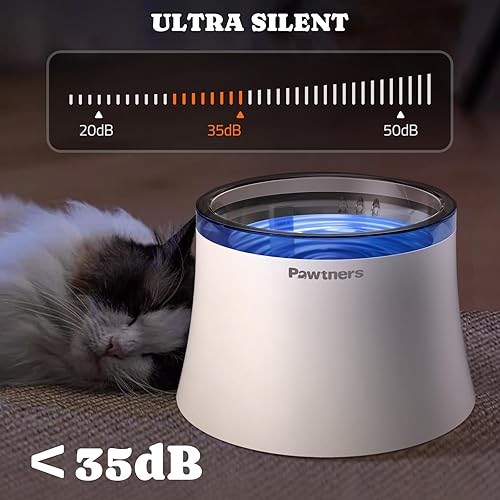 Miniatura 6 de Pawtners Fuente de agua para perros, dispensador de agua para perros de 1 galón para gatos pequeños, medianos y grandes, cuenco automático de agua