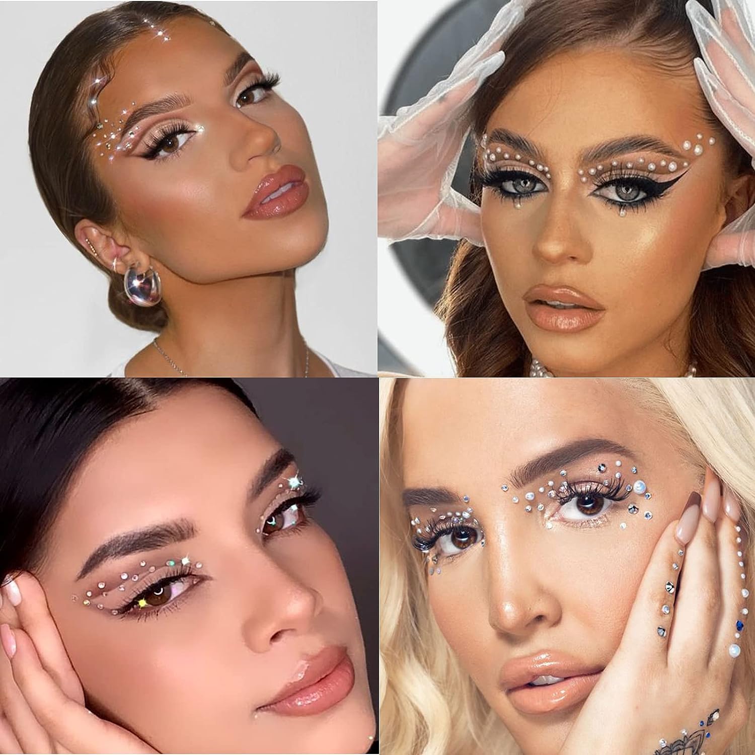 Rapidbok 2088pcs Strass Transparent, Gemmes Dos Plat Cristal, Diamant