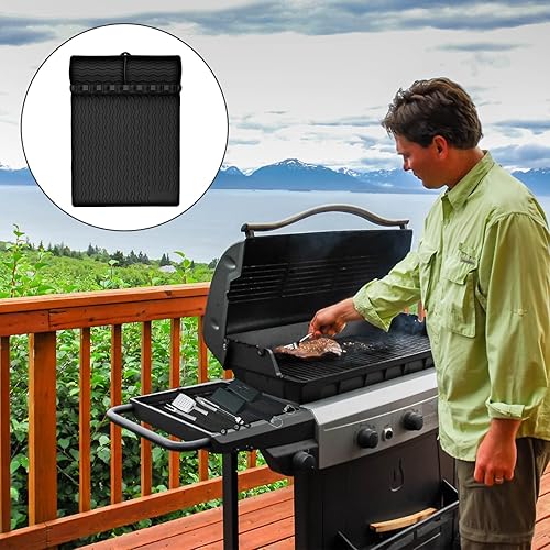 Miniatura 7 de Alfombrilla de silicona para herramientas, espátula para Blackstone, almohadilla de descanso para utensilios de parrilla con 8 ranuras, resistente