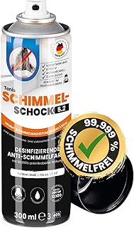 Tonis SCHIMMELSCHOCK 5.2 (Spray) Anti-Schimmel-Farbe mit 99,999% antimikrobieller Wirkung | Sprühfarbe für ca. 1,5 qm, wissenschaftlich nachgewiesene Sofortwirkung | Effektiv und zuverlässig