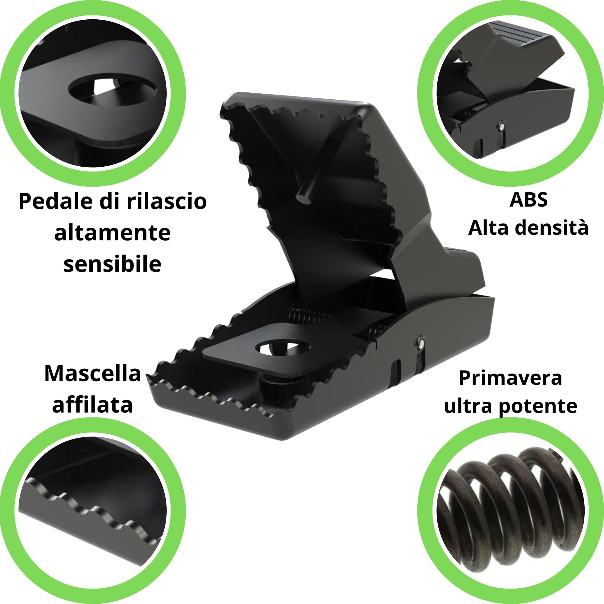 Trappola O Trappole Per Topi Grandi XXL. Anti Ratti, Potente E Riutilizzabile [Ebook + Guanti Offerti] Scaccia Roditori a l'Interno e a l'Esterno Dentro la Casa. Comportati come un Professionale