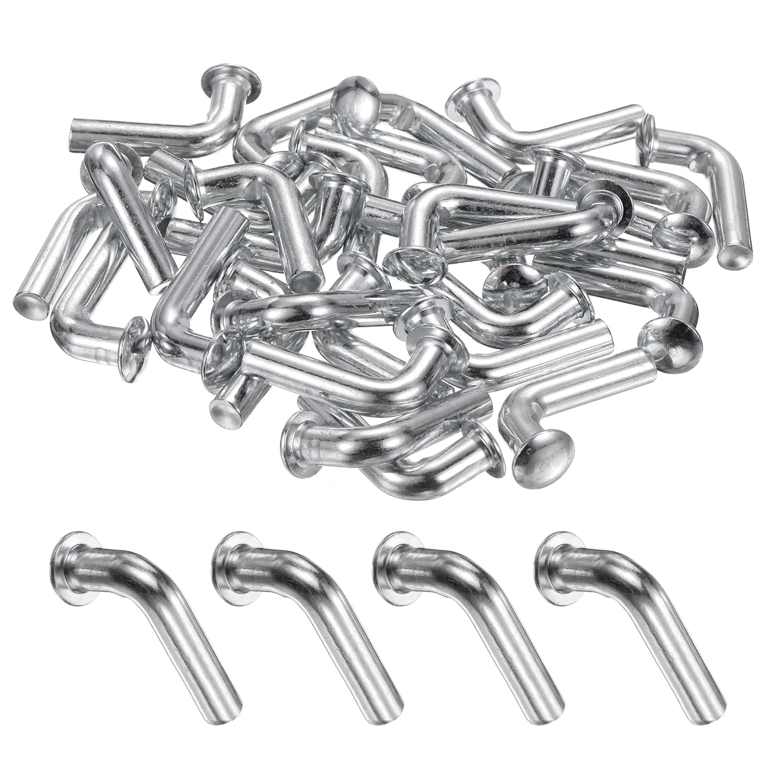 sourcing map 50 Pack Pallet Rack Drop Pin, 1.14 x 0.31 Inch Pallet Rack Safety Bolt Round Head J Bolt Universal Pins for Warehouse Racks and Shelving Units