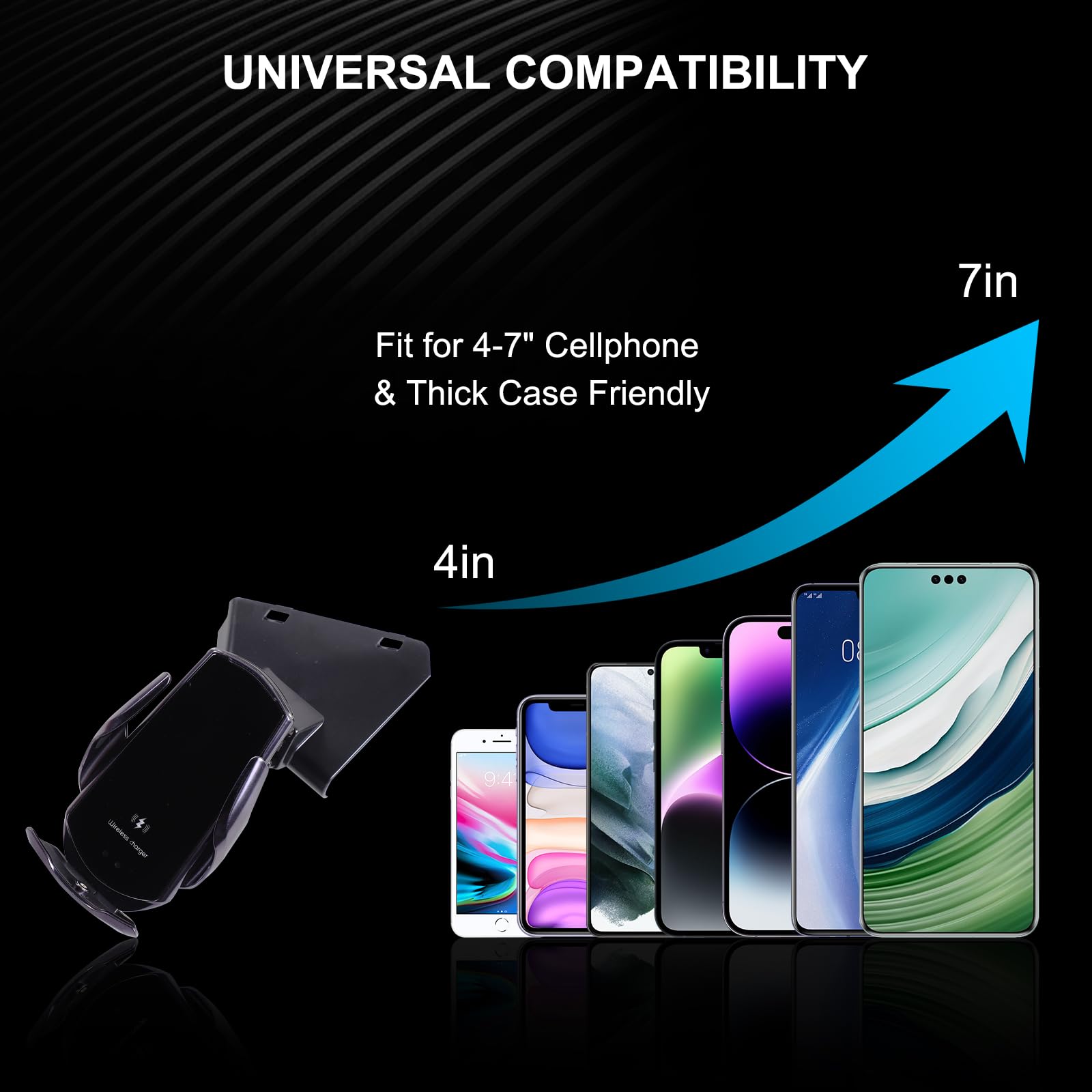Supporto per cellulare per Audi Q4 e-tron & Q5 2022-2024, supporto magnetico per bocchetta di ventilazione con rotazione a 360°, presa stabile per tutti gli smartphone, fissaggio rapido con una sola