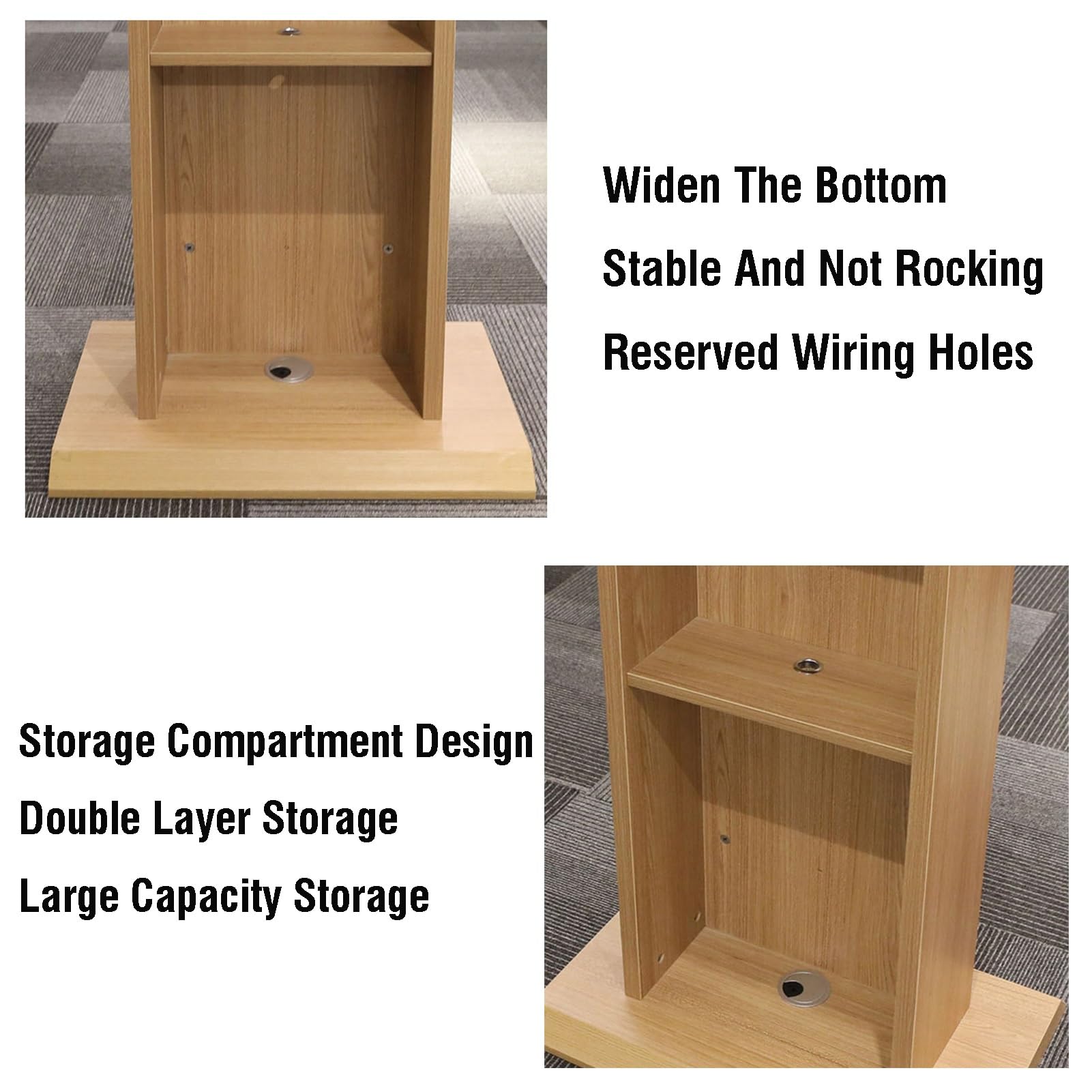 Support De Podium Support De Podium sur Pied avec Support De Rangement Support De Podium en Bois for Chaire Adapté Aux Restaurants, Églises, Discours, Mariages, Bureaux Scolaires