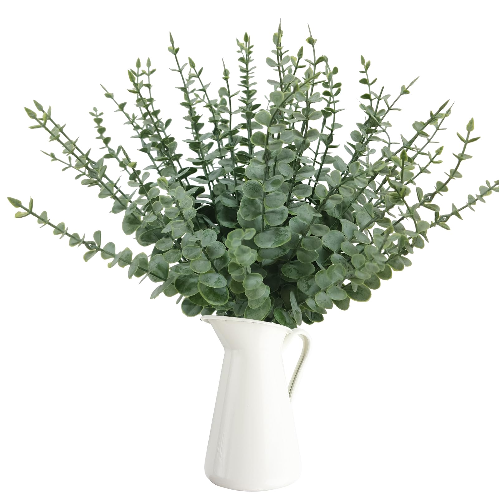Coolcrafts Green 50 Pcs Artificial Eucalyptus Stems Fake Eucalyptus Ery Branches For Floral Arrangements, Wedding Centerpiece, Crafts