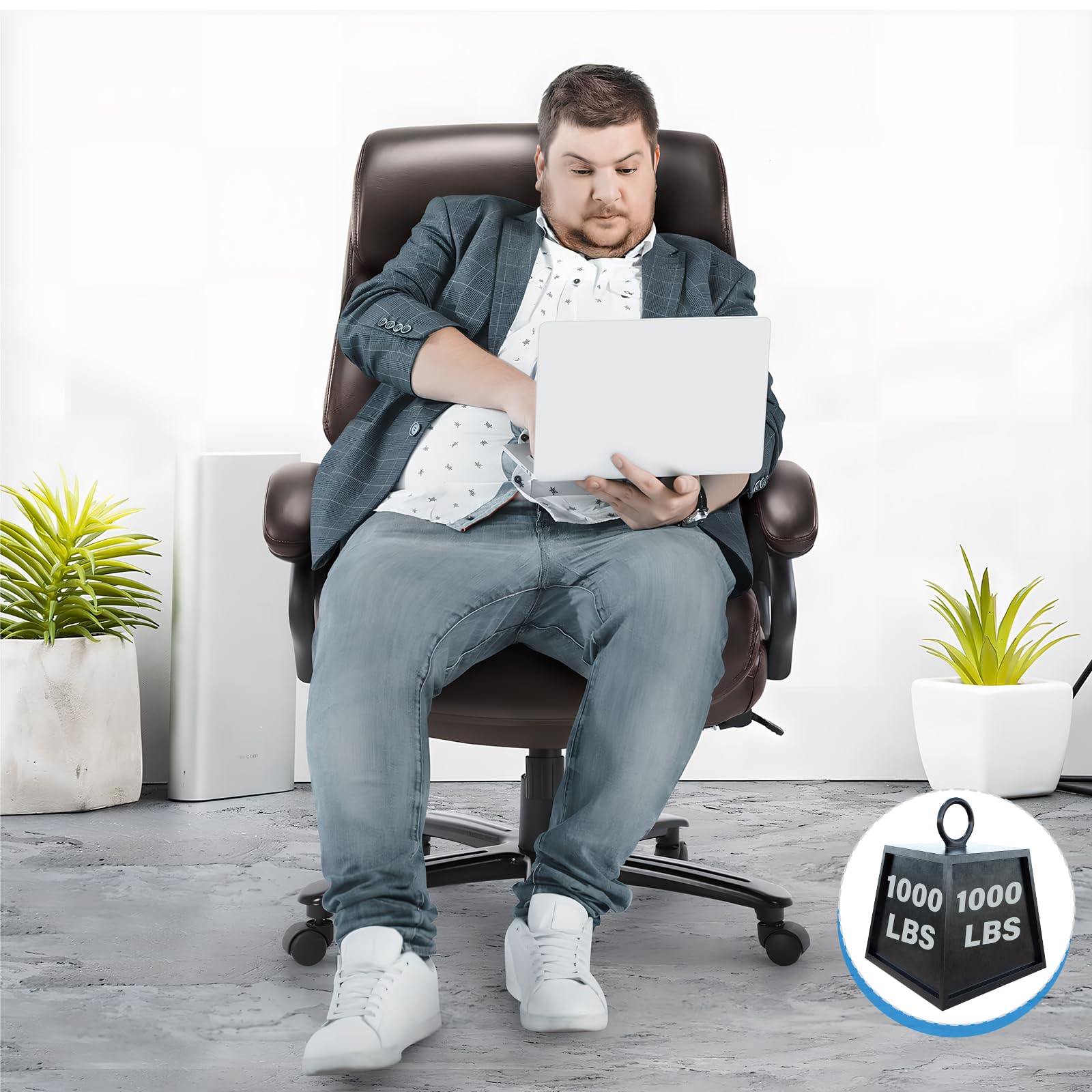 Vérin Chaise de Bureau, Classe 4 Verin Fauteuil Bureau Capacité 1000LBS(450 kg), Ressort à Gaz de Pression pour Chaise Gaming Bureau (285-425mm)