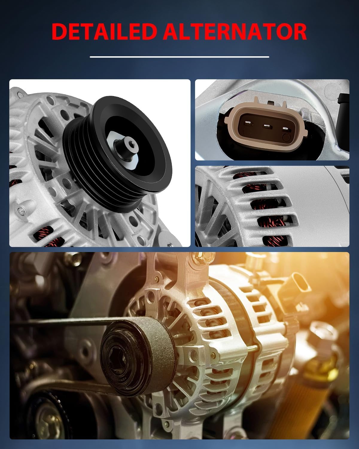 cciyu Alternator 13673 Fit for 1996-1999 For Toyota for 4Runner,1997-1998 For Toyota for T100,1997-1999 For Toyota for Tacoma