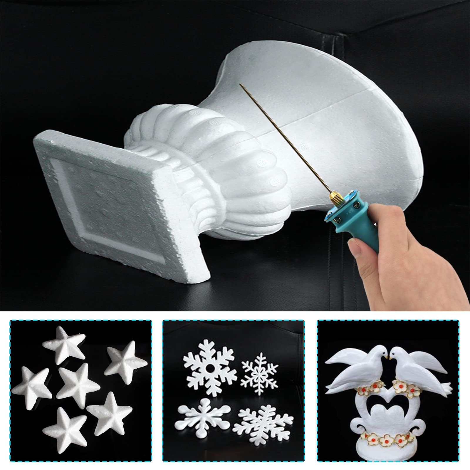 Electric Foam Cutter,110-250V 18W Polystyrene Cutter Styrofoam Cutting Pen,10CM Hot Wire Cutting Pen for Foam Carving DIY Crafts - Image 3