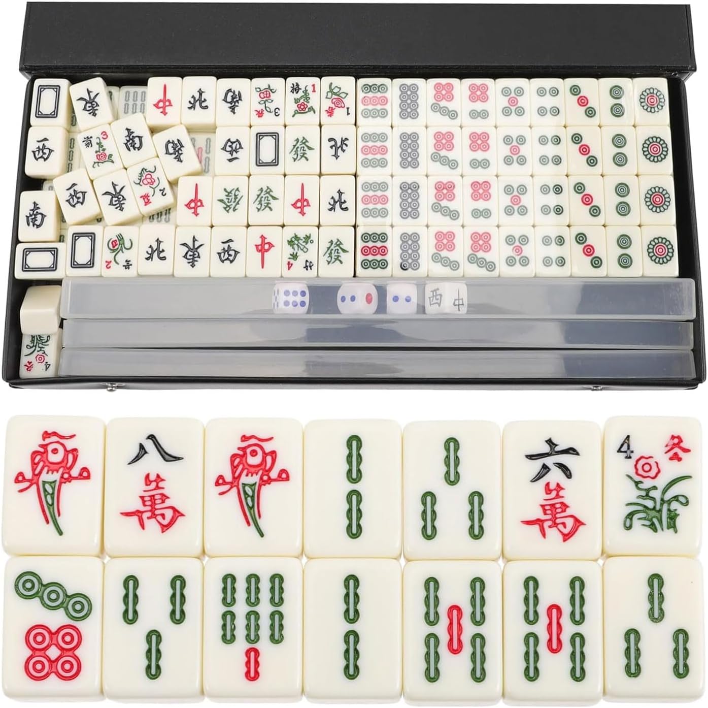 骨製麻雀牌　共箱　東Y7-0217③タサチ 麻雀牌 中国麻雀 骨製麻雀牌 共箱 東Y7-0217③タサチ 二 一