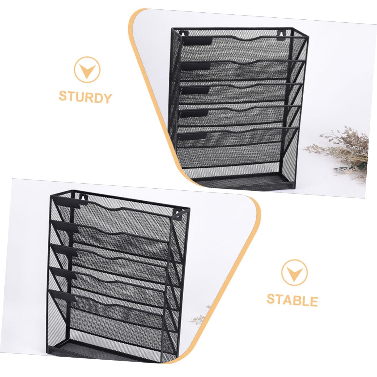 Uonlytech Organizzatore Parete Per Ufficio Portacartelle in Metallo Appendere Archivio Sospeso Per Cartelle e Documenti Organizer Per Ufficio e Casa
