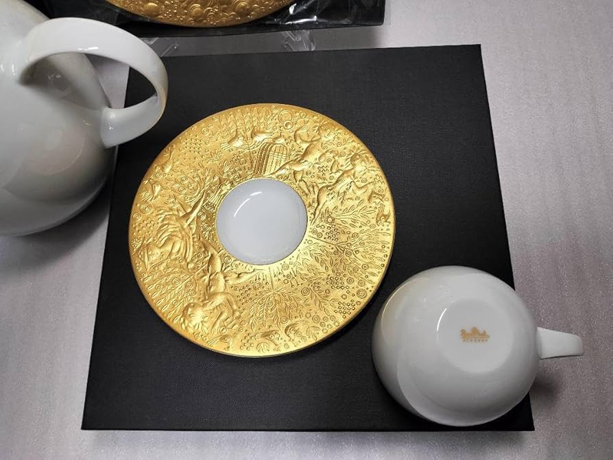 ローゼンタール　魔笛　ゴールドレリーフ　ディナープレート　22cm 未使用 ローゼンタール 魔笛 ゴールドレリーフ ディナープレート 22cm