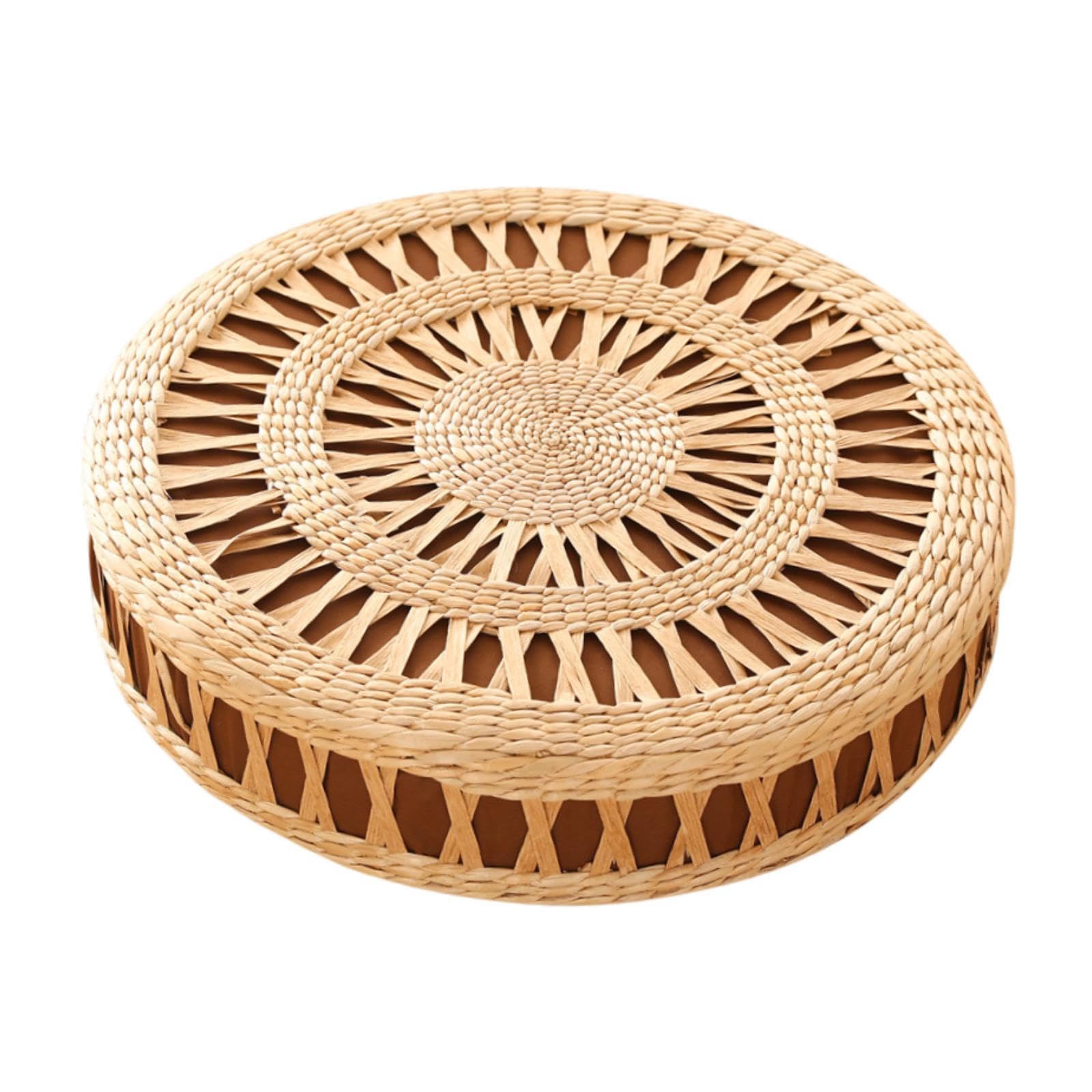 ATORSE Hand Woven Meditation Pillow Round Straw Mat for Bedroom Outdoor Living Room Diameter 40cm-image-38