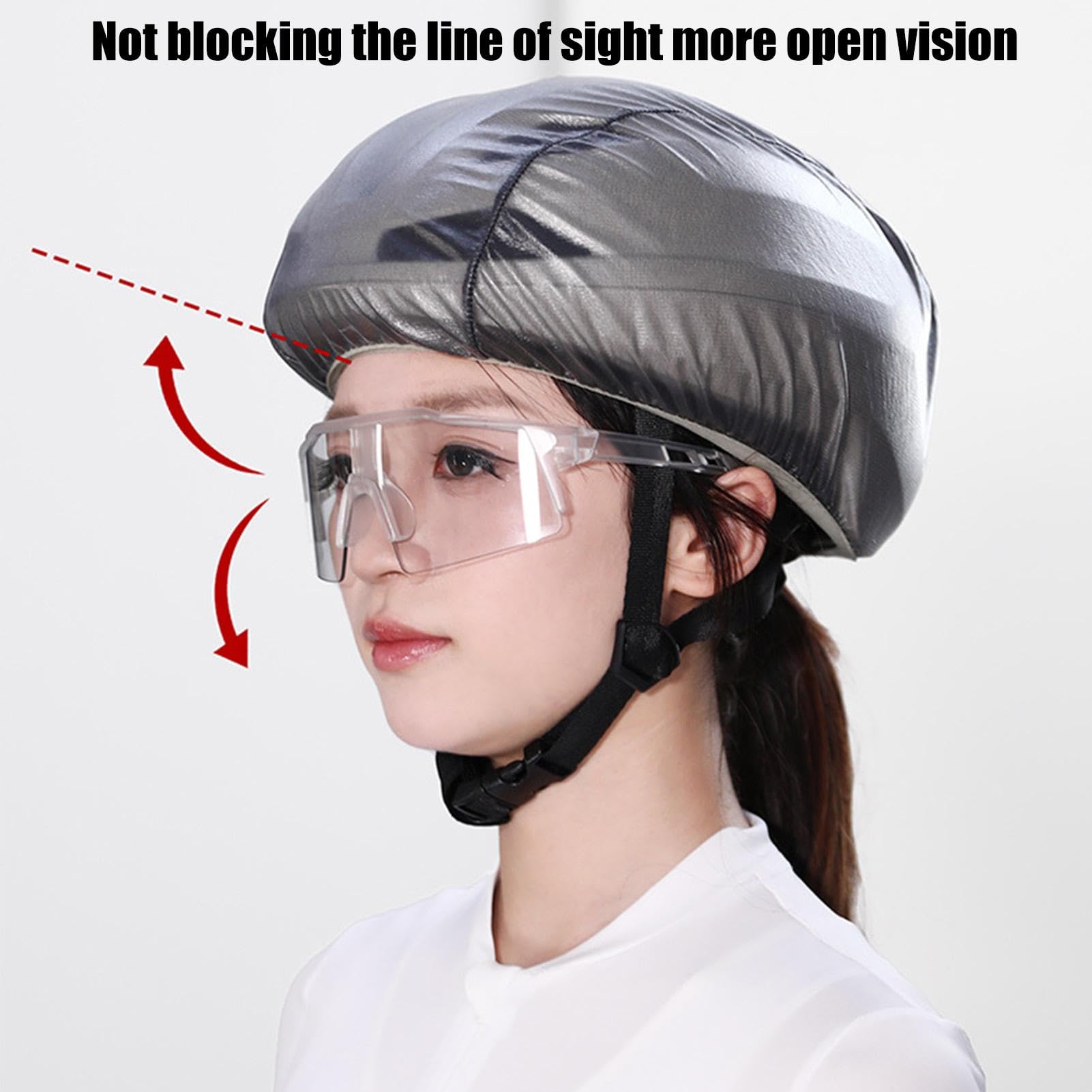 Ancsttu Fahrradhelm-Regenschutz, Motorradhelm-Überzüge, wasserabweisende Fahrradhelme, Regenschutz, mit reflektierendem Streifen für Rennrad Sport & Freizeit