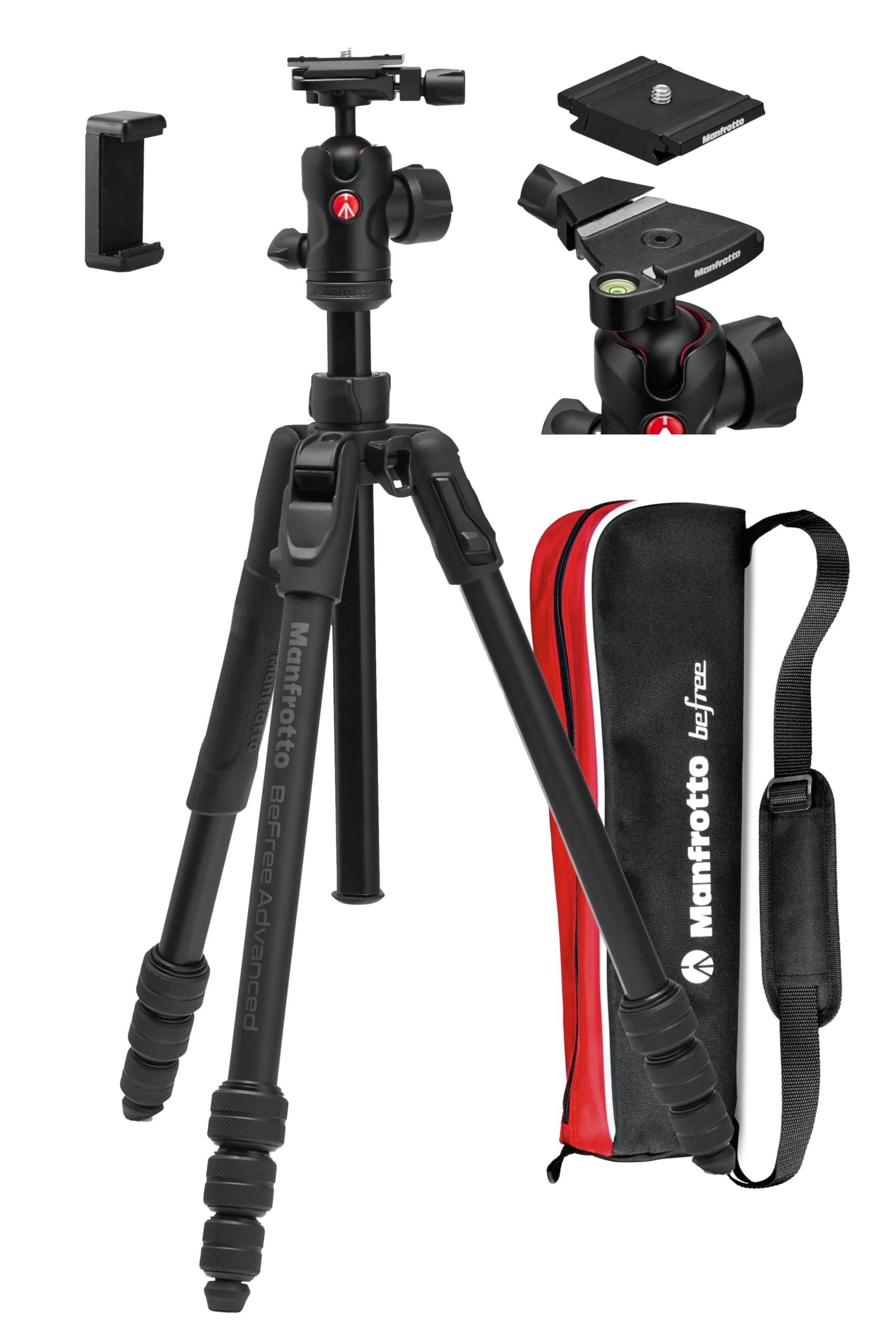 Manfrotto - Manfrotto 三脚 Befreeアドバンス アルミ ブラック Manfrotto Befree Advanced Travel Aluminum Tripod MKBFRTA4BK-BHUS