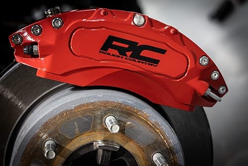 Miniatura 9 de Rough Country Cubiertas de pinza de freno para Ford Bronco (2021-2024) - Acabado rojo resistente a la corrosión, aluminio 6061-T6, cubierta de pinza