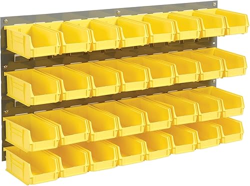 Global Industrial Panel de bastidor de pared con (32) contenedores amarillos, 36x7x19 disponible en Yaxa Colombia
