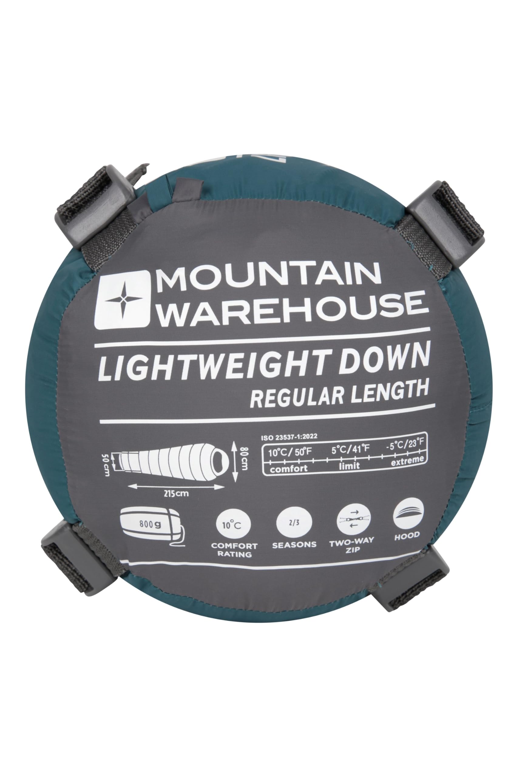 Mountain Warehouse Saco de Dormir de plumón Ligero Extreme - Saco de Dormir Tipo Momia, Capucha, Cremallera bidireccional - para Viajar con Mochila, Viajar