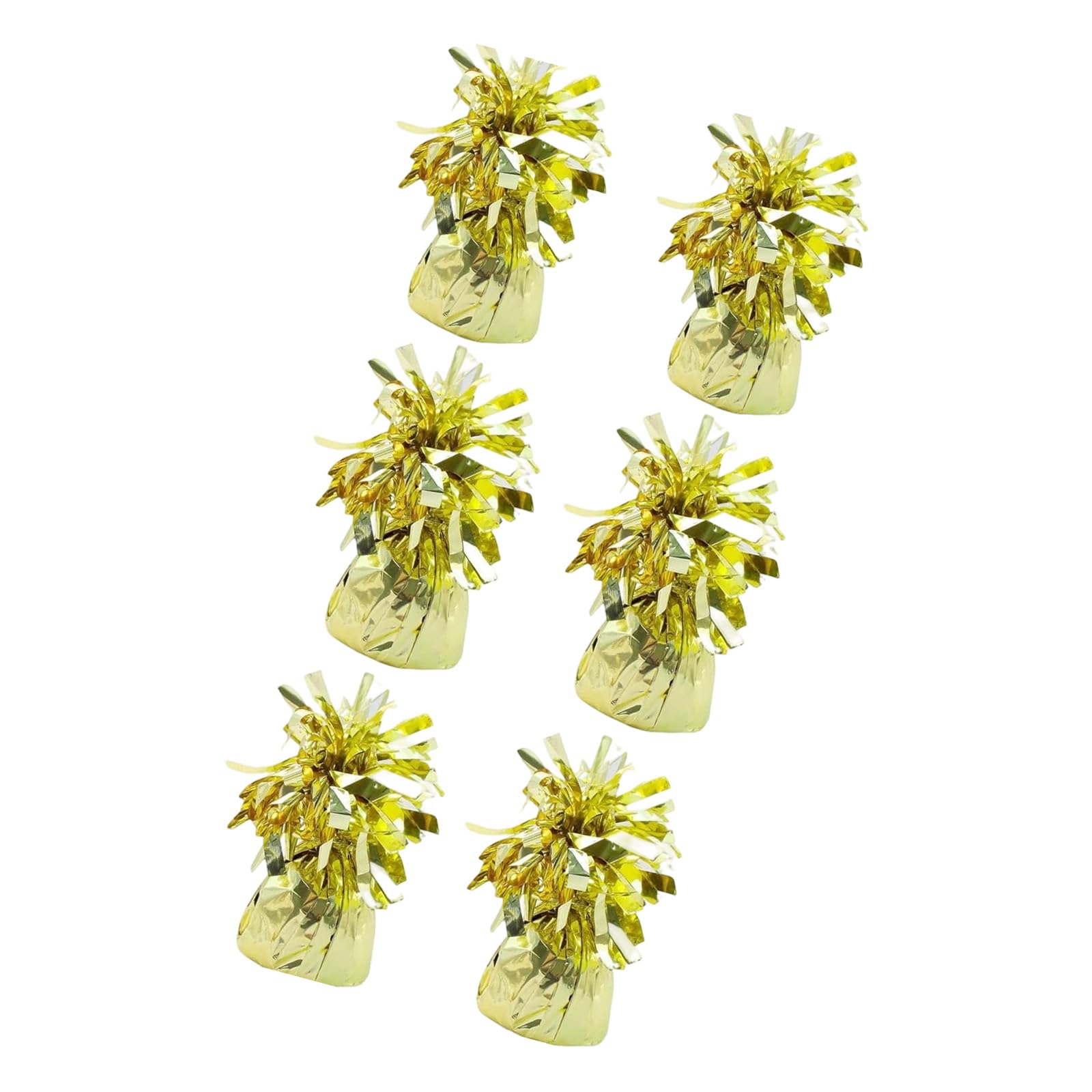 OSNIYAW 6Pcs Balloon Holder Stands with Concrete Base Reflective PET Foil Holder for Weddings and Birthdays Decorations Mooring Weights