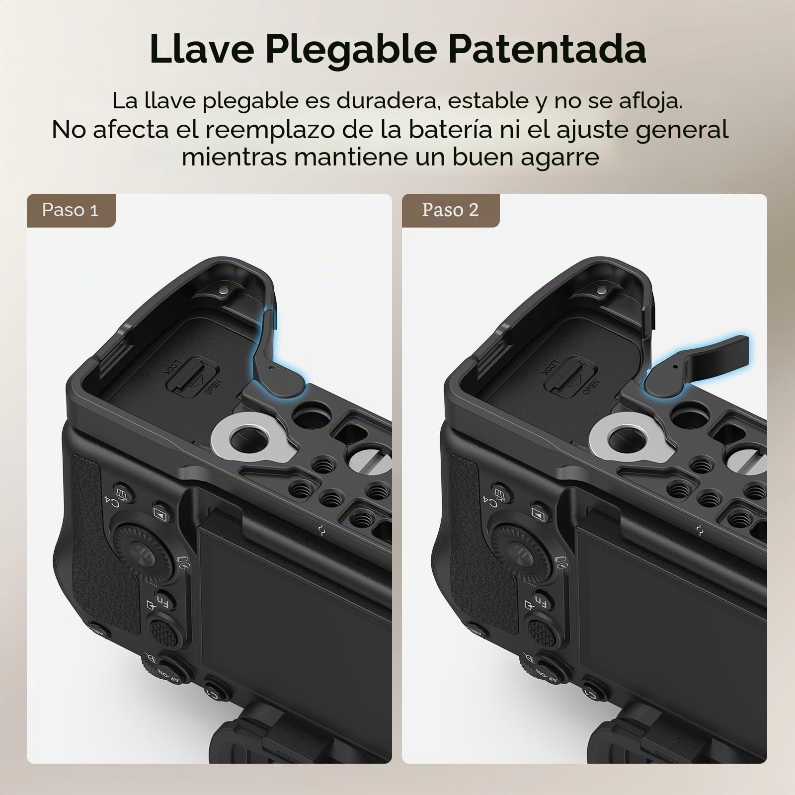 SMALLRIG Placa Base para Sony A7V/A7R V/A7 IV, con Placa de Liberación Rápida para Arca Cambio Rápido Entre Trípode y Estabilizador (para dji RS 2/RSC 2/RS 3 Pro) - 3666B