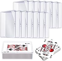 Vista 7 de Kitoyz Juego de cartas de plástico transparente, caja de almacenamiento de tarjetas de acrílico compatible con fundas coleccionables para tarjetas