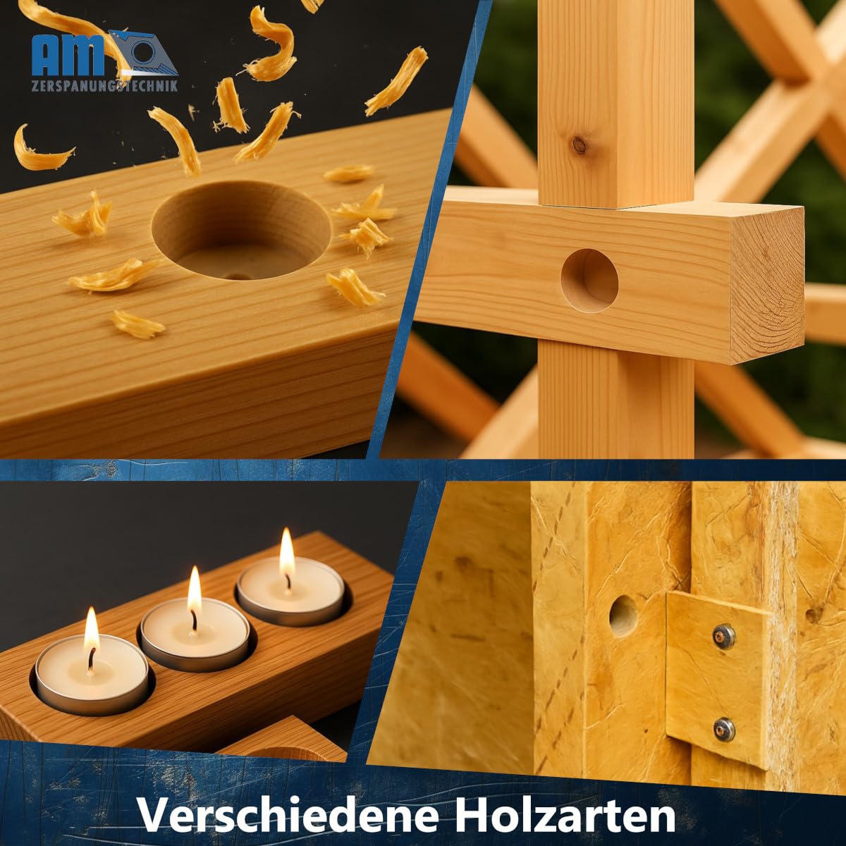 Forstnerbohrer Set Ø12-50mm | Professionelles Holzbohrer Set 10tlg. | Topfbohrer Holz | Astlochbohrer | Flachbohrer