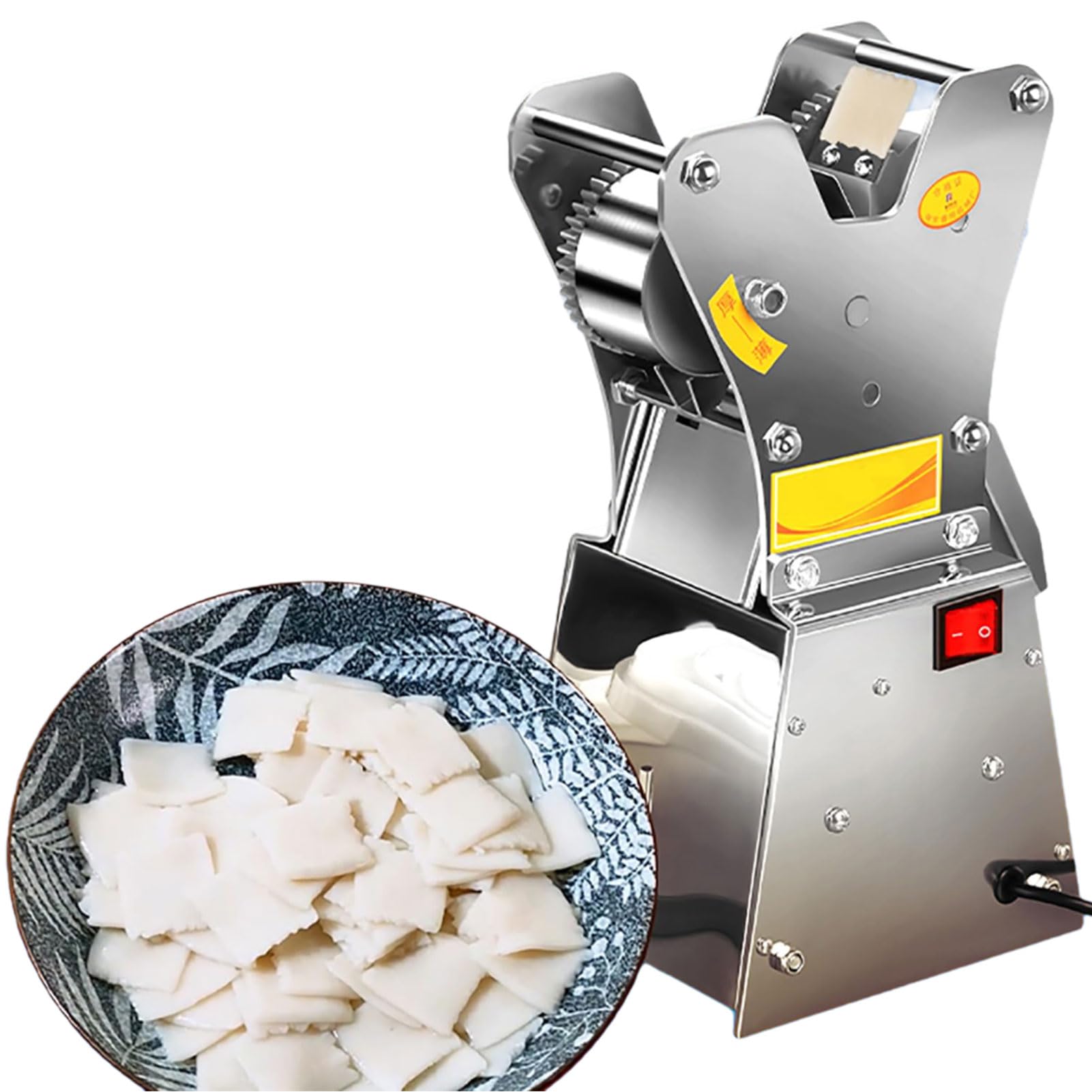 KJHYYPP Automatic Electric Noodle Slicer with Adjustable Thickness and Replaceable Blades for Effortless Pasta Preparation 100 Blades
