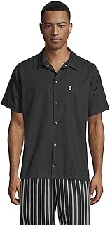 Uncommon Threads Unisex Restaurant Utility Shirt with Snap Closure
