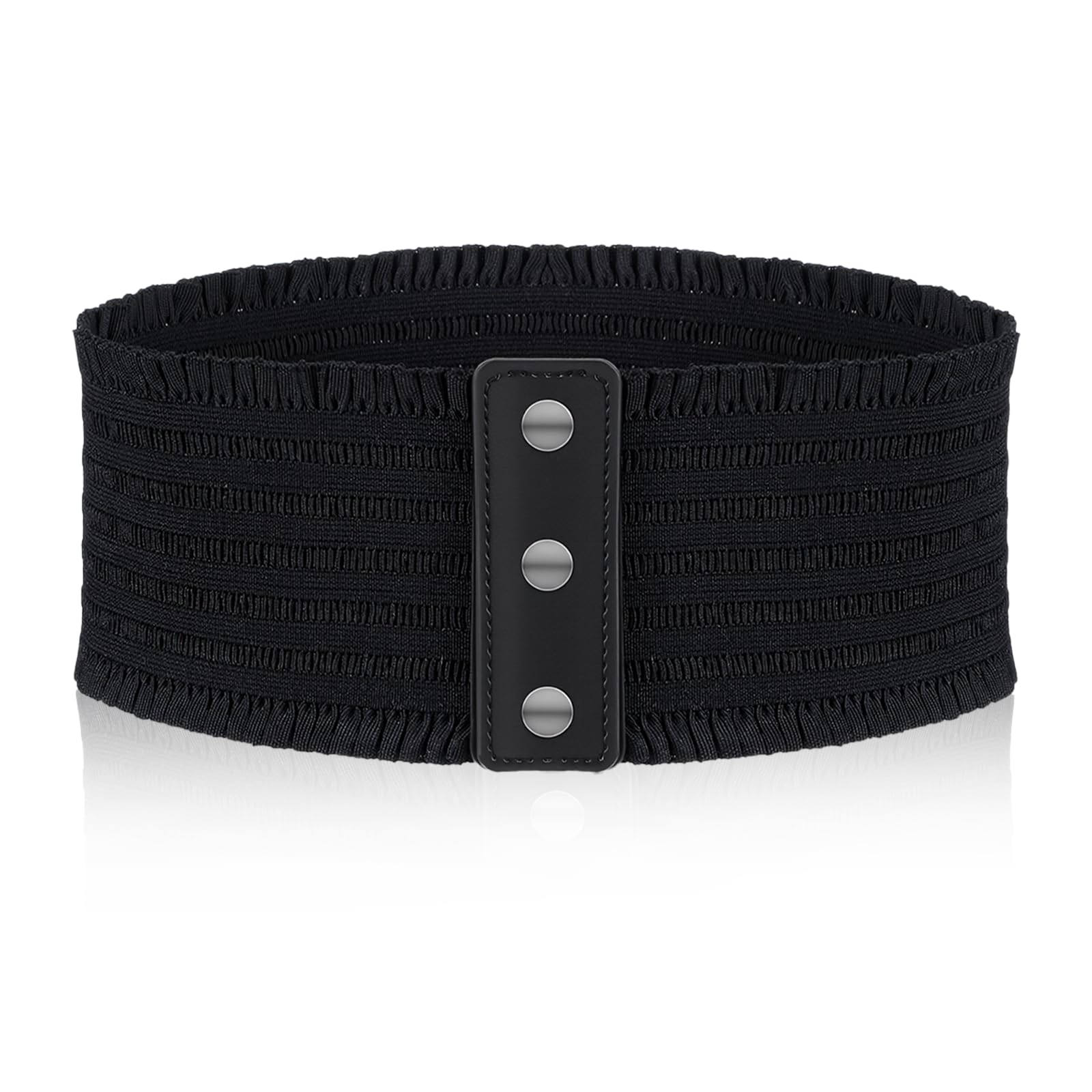 Wide Elastic Waist Belt for Women Ladies Belts Wide Waist Belt with Snap Fastener for Dresses