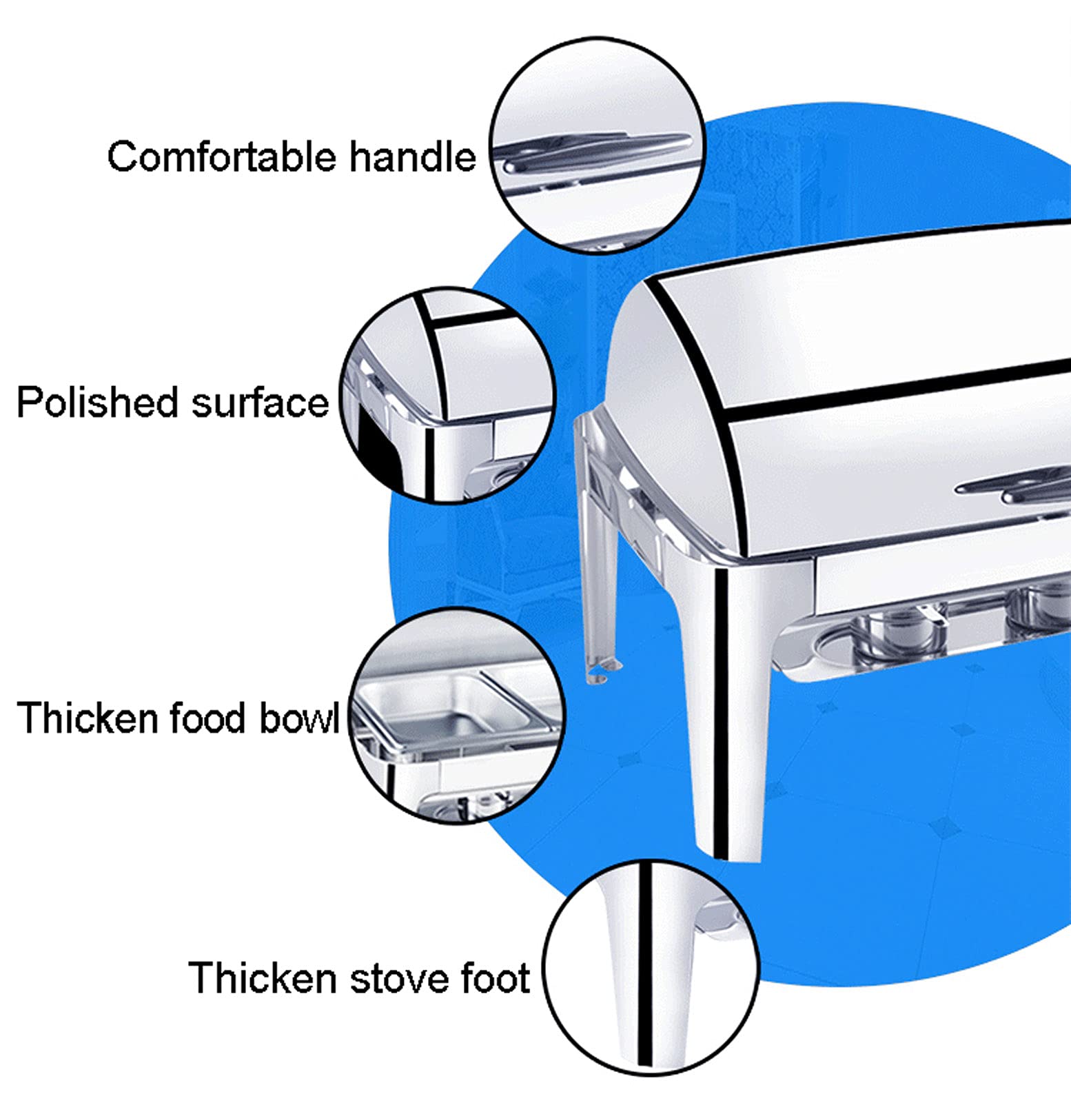 Calentador de Comida para Buffet, Calientaplatos Eléctrico para Buffet, 9L Calentadoras Calentador Buffet con Tapa Visual, Servidor de Buffet con Punzonado o Palet Ordinario para Calentar Alimentos