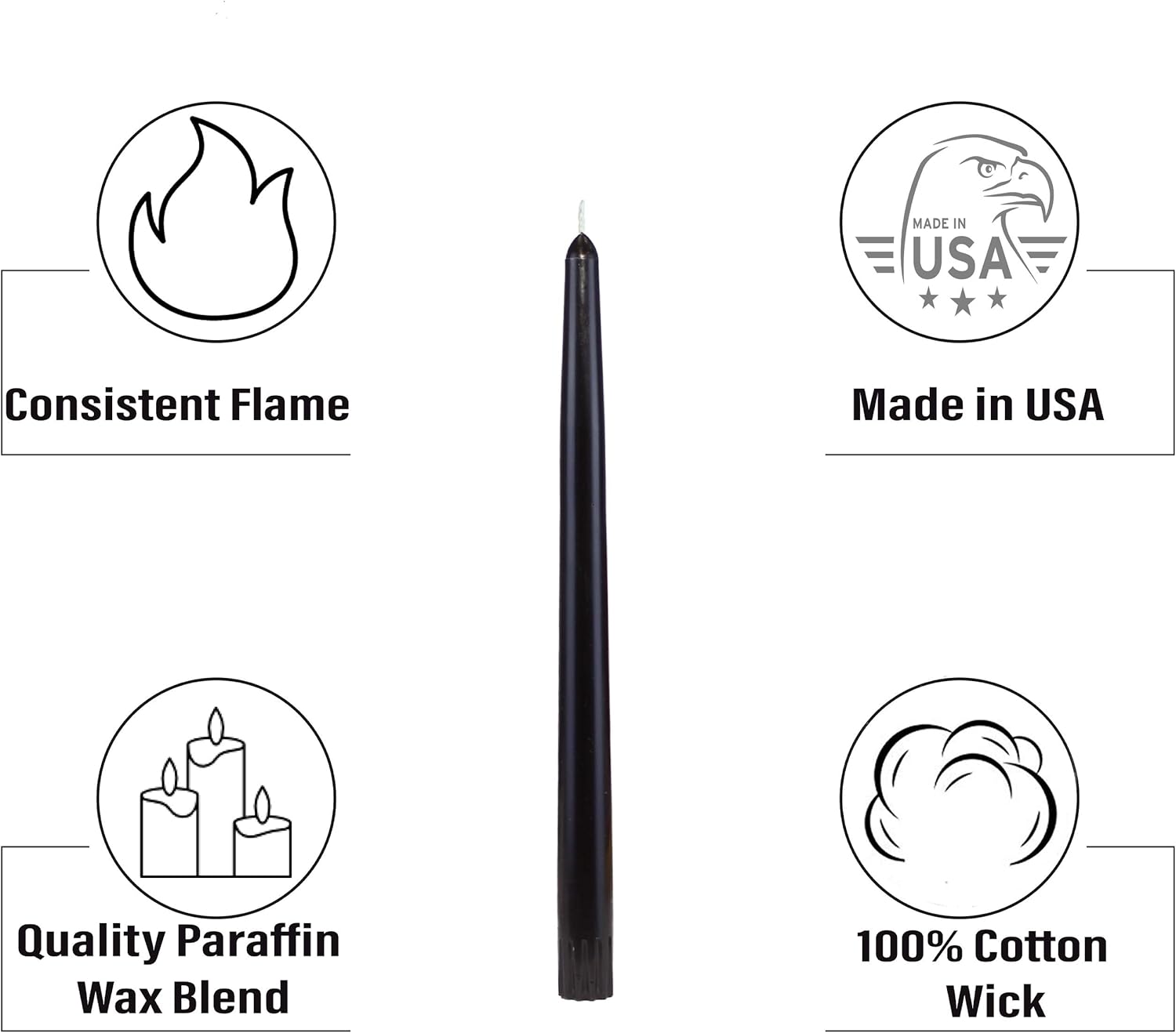 CandleNScent Taper Candles | Tapered Candlesticks - dripless 10 Inch unscented | Orange | 4 Pack : Home & Kitchen