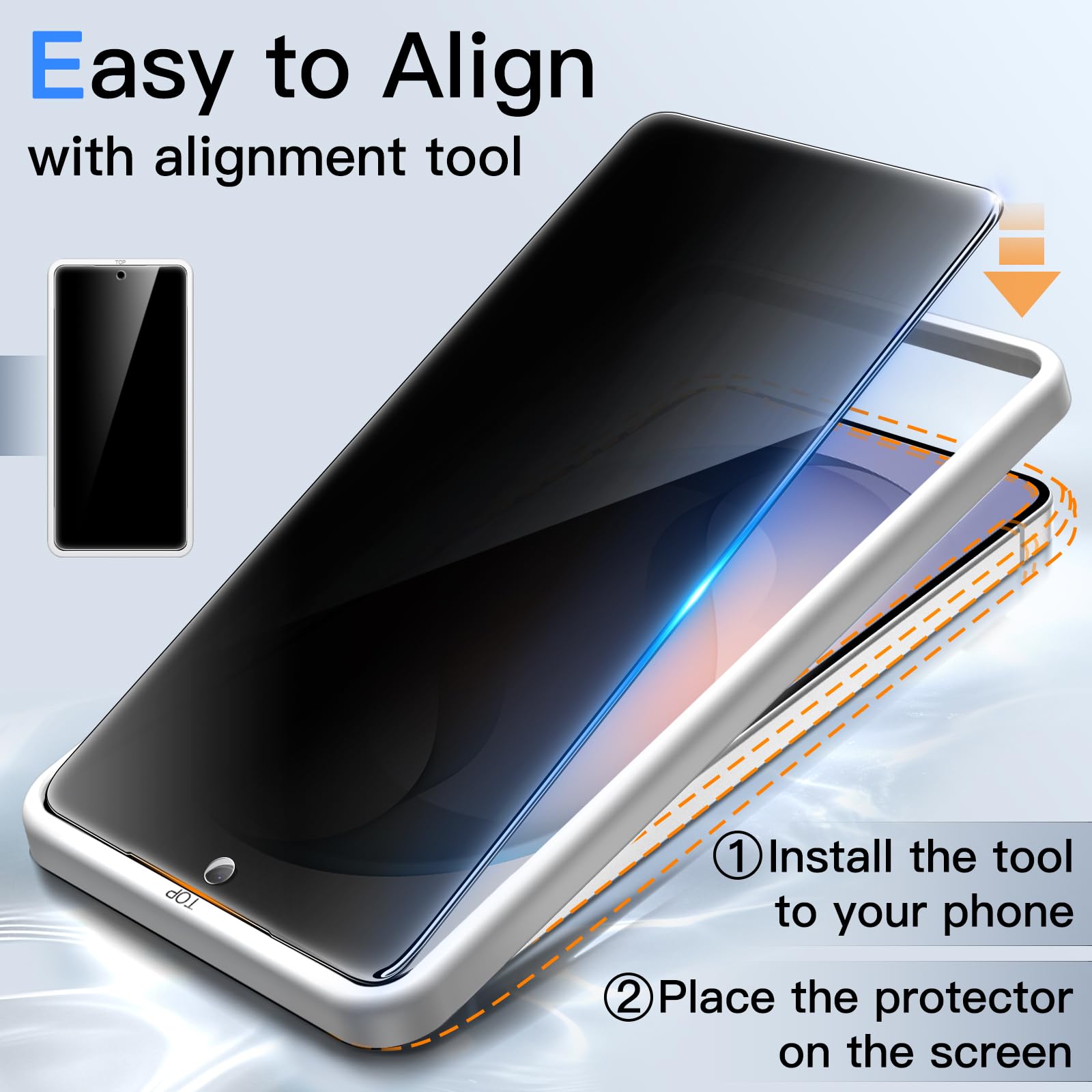 JETech pour Samsung Galaxy S26 Protection D'écran Anti-Espion avec Outil d'Installation Facile et Coque Magnétique en Cuir Groupe