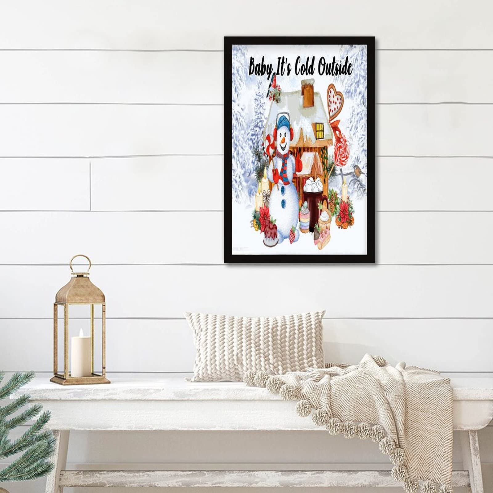 Panneau de table avec cadre élégant pour intérieur hivernal chic