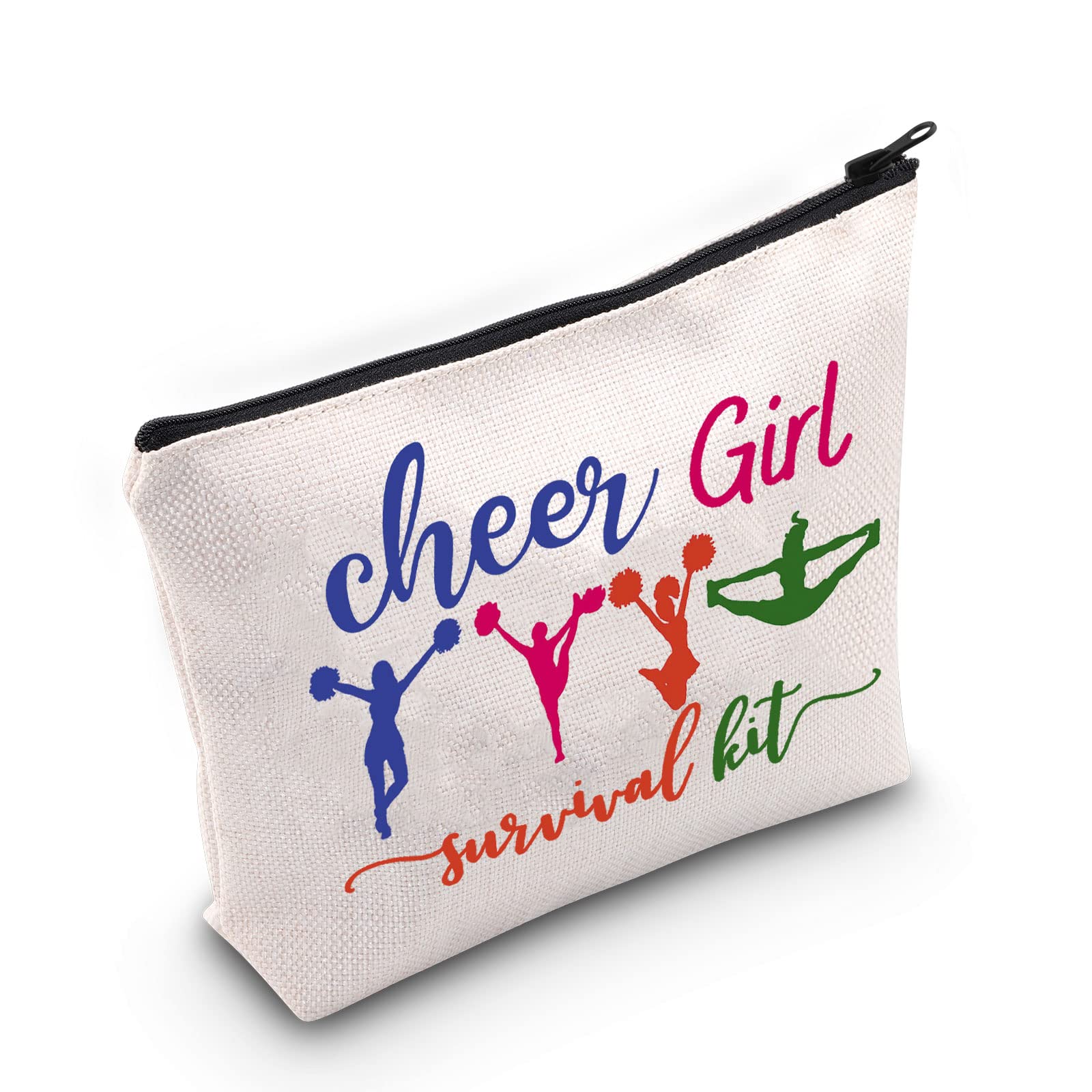 WZMPA Cheer Girl Cosmetic Makeup Bag Cheer Player Gift Cheer Girl Survival Kit Makeup Zipper Pouch Bag Cheer Training Gift (Cheer Girl)